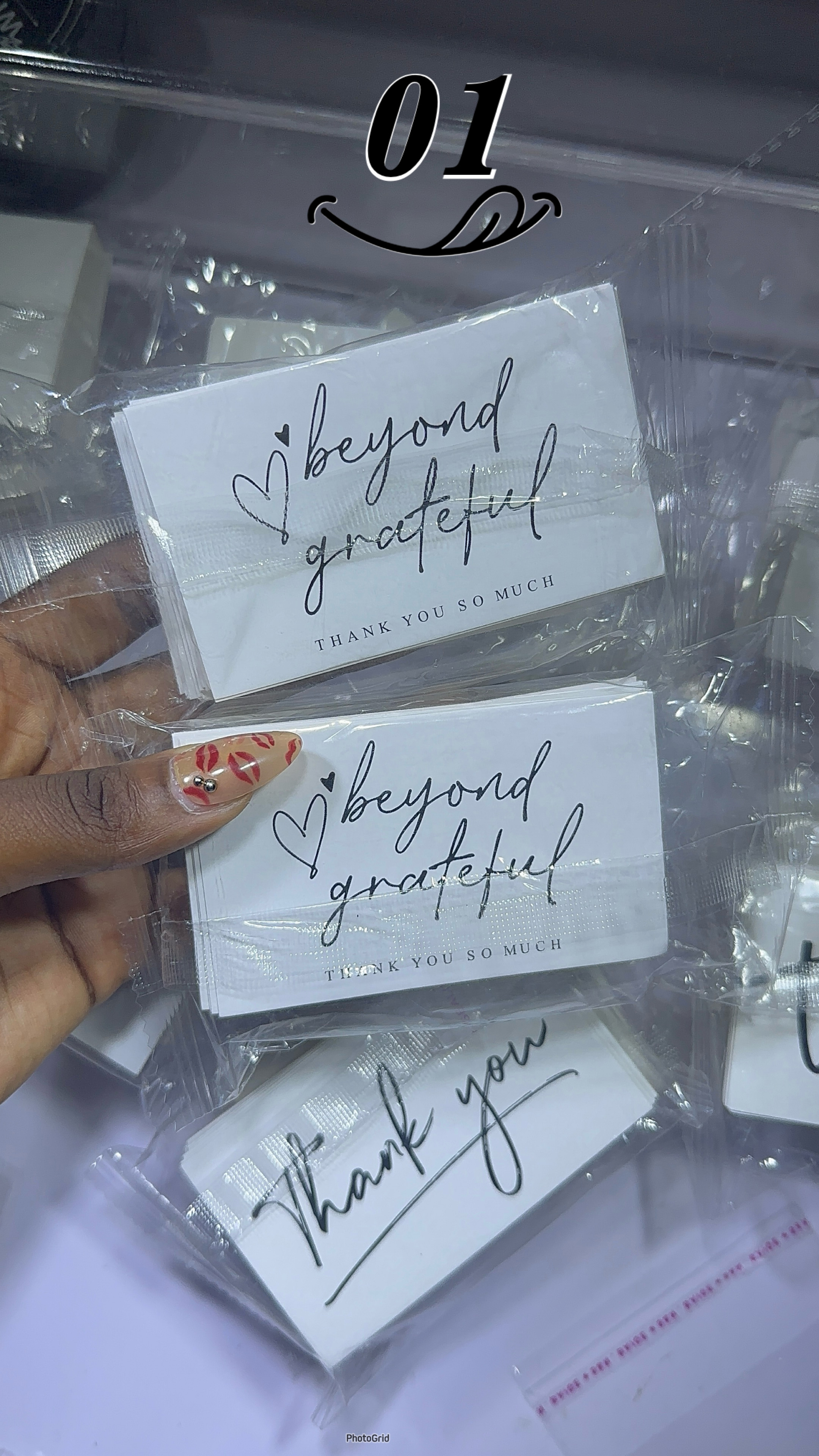 Thank you card(50 pcs in a pack )