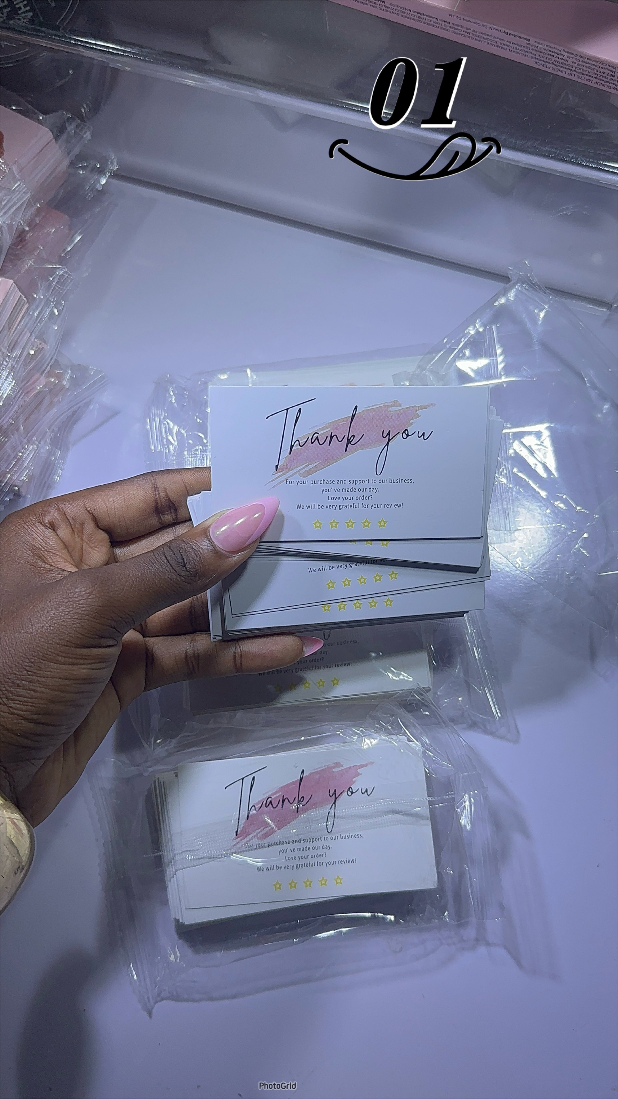 Thank you card(50 pcs in a pack )