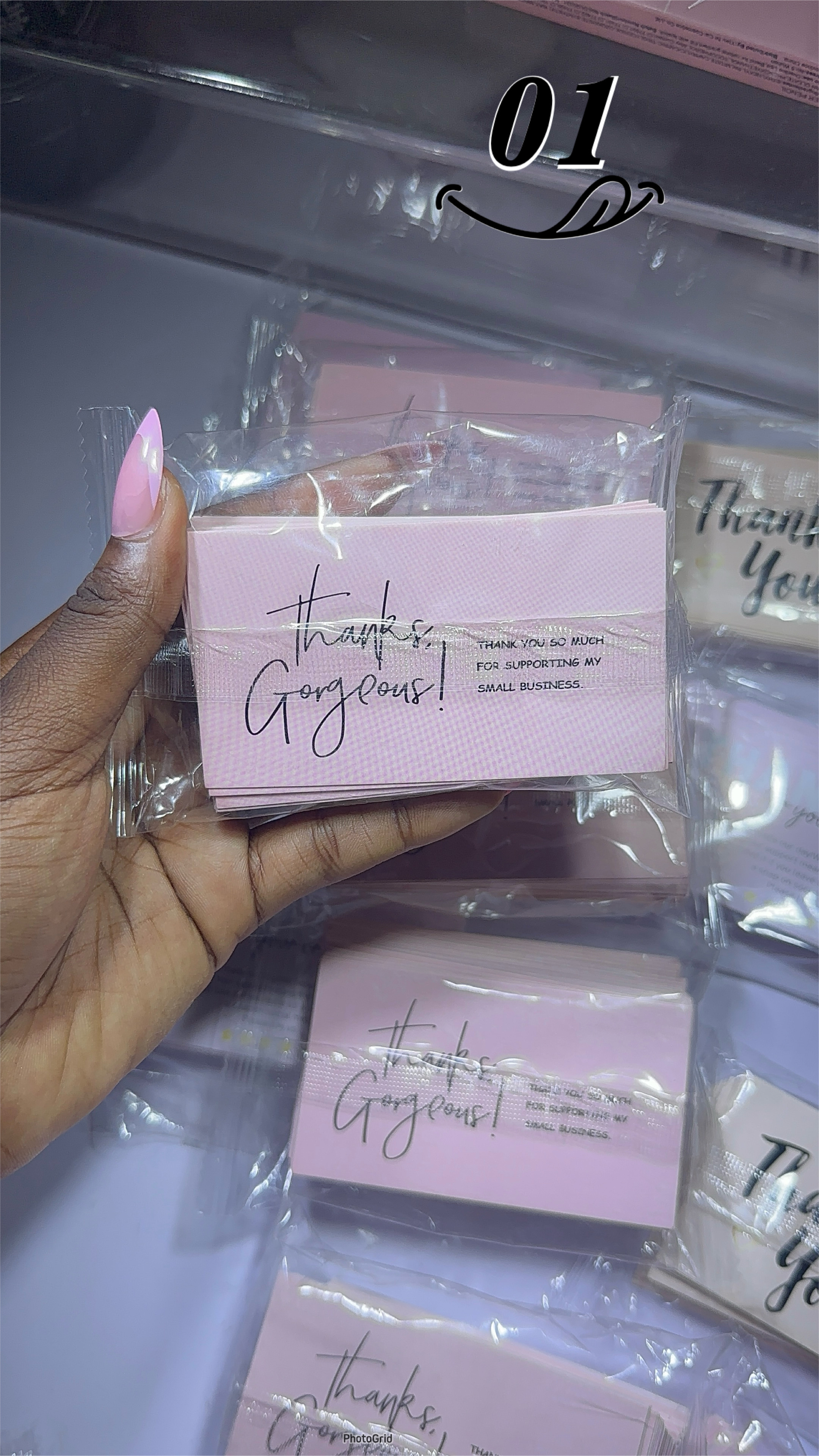 Thank you card(50 pcs in a pack )