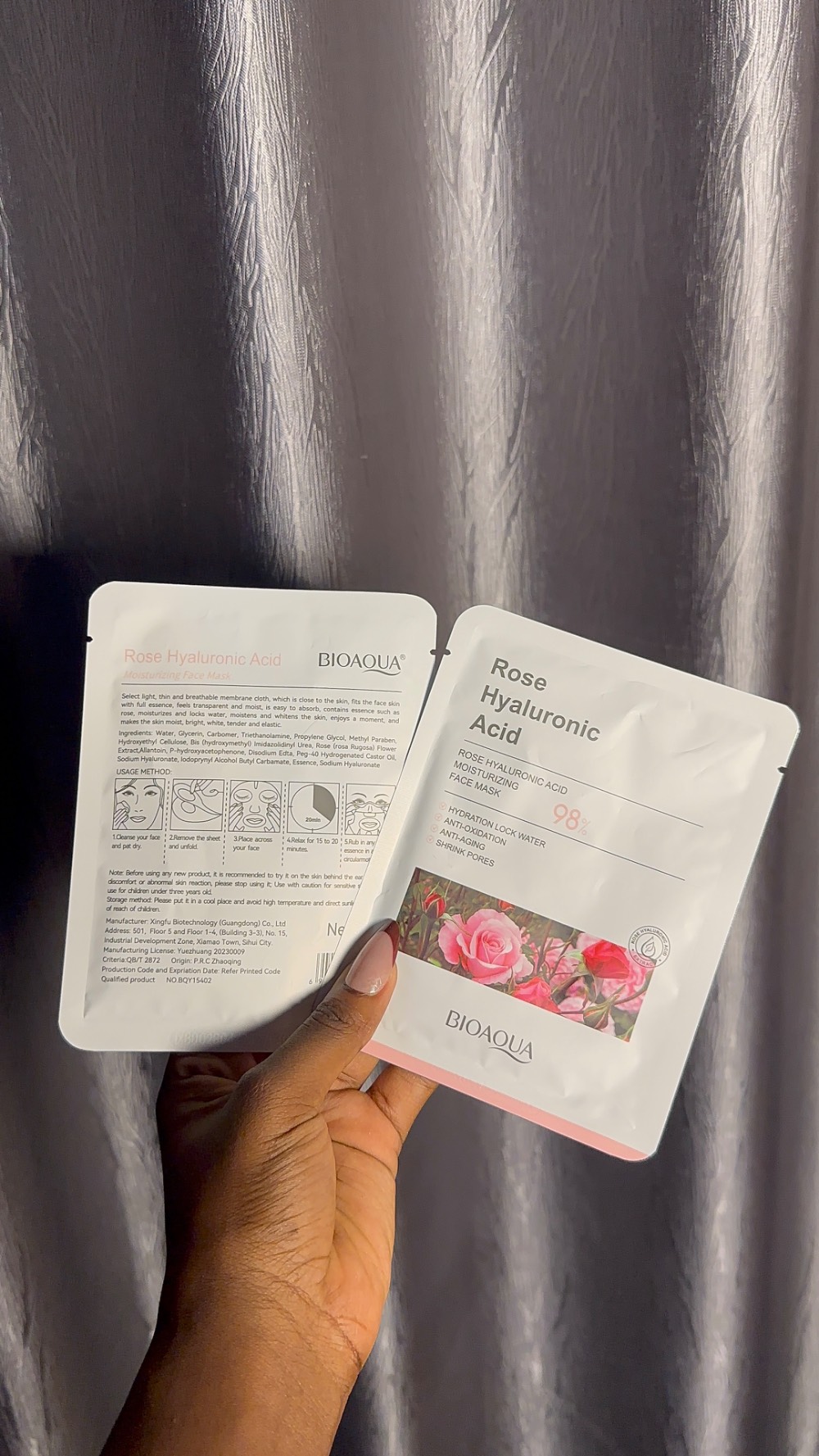 Face masks(Rose Hyaluronic acid)