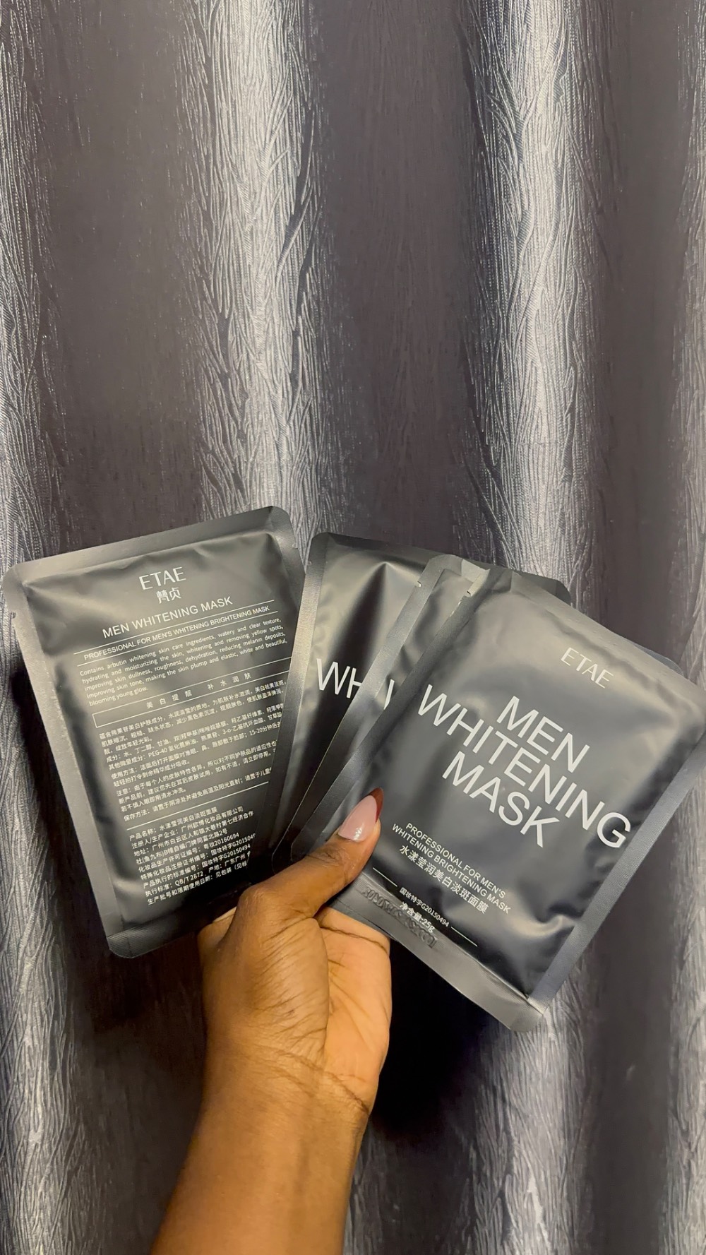 Men whitening face masks